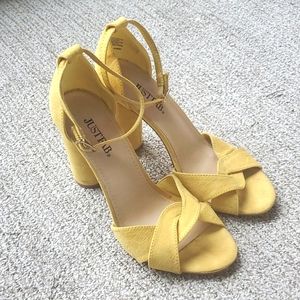 JustFab Chunky Open Toe Heel